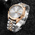 LIGE New Rose Gold Women Watch Business Quartz Watch