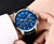 New Mens Watches LIGE Top Brand Leather Chronograph