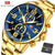 MINI FOCUS Golden Mens Watches Top Brand Luxury Quartz Clock