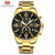 MINI FOCUS Golden Mens Watches Top Brand Luxury Quartz Clock