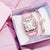 Women Square Diamond Bracelet Watches