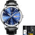 New Mens Watches LIGE Top Brand Leather Chronograph