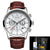 New Mens Watches LIGE Top Brand Leather Chronograph