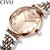 CIVO Luxury Crystal Watch Women Waterproof Rose Gold Steel Strap Ladies Wrist Watches