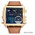 BOAMIGO brand men sports watches 3 time zone big man fashion military LED watch