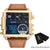 BOAMIGO brand men sports watches 3 time zone big man fashion military LED watch