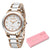 SUNKTA  Women Watches Rose Gold Bracelet Watches