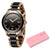 SUNKTA  Women Watches Rose Gold Bracelet Watches