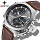 NORTH Mens Watches Top Brand Luxury Leather Casual Quartz Watch