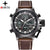 NORTH Mens Watches Top Brand Luxury Leather Casual Quartz Watch