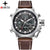 NORTH Mens Watches Top Brand Luxury Leather Casual Quartz Watch