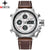 NORTH Mens Watches Top Brand Luxury Leather Casual Quartz Watch