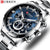 CURREN Top Brand Military Quartz Watches Silver Clock Mens