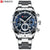 CURREN Top Brand Military Quartz Watches Silver Clock Mens