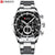 CURREN Top Brand Military Quartz Watches Silver Clock Mens