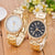 Fashion Women Watches Geneva Classic Women's Diamond Gold Wrist Watch