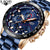 LIGE Fashion Business Blue Mens Watches Top Brand Luxury Clock