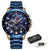LIGE Fashion Business Blue Mens Watches Top Brand Luxury Clock
