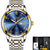 LIGE Watch Men Fashion Sports Quartz Full Steel Gold
