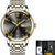 LIGE Watch Men Fashion Sports Quartz Full Steel Gold