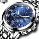 New Watches Men Luxury Brand LIGE Chronograph Men Sports Watches